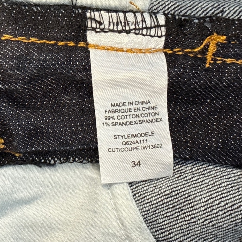 Guess Jeans Dorothy Bootcut Dark Wash Denim Low Rise Blue Black Size 34 - Picture 6 of 8